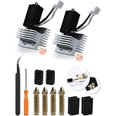 2Pcs 0.4MM Ceramic Hotend with Hardened Steel Nozzles for Centauri Carbon | High‑Speed Precision, All Metal Assembly Extruder with Hardened Steel Nozzles (0.2/0.6/0.8mm), for Elegoo Centauri Carbon