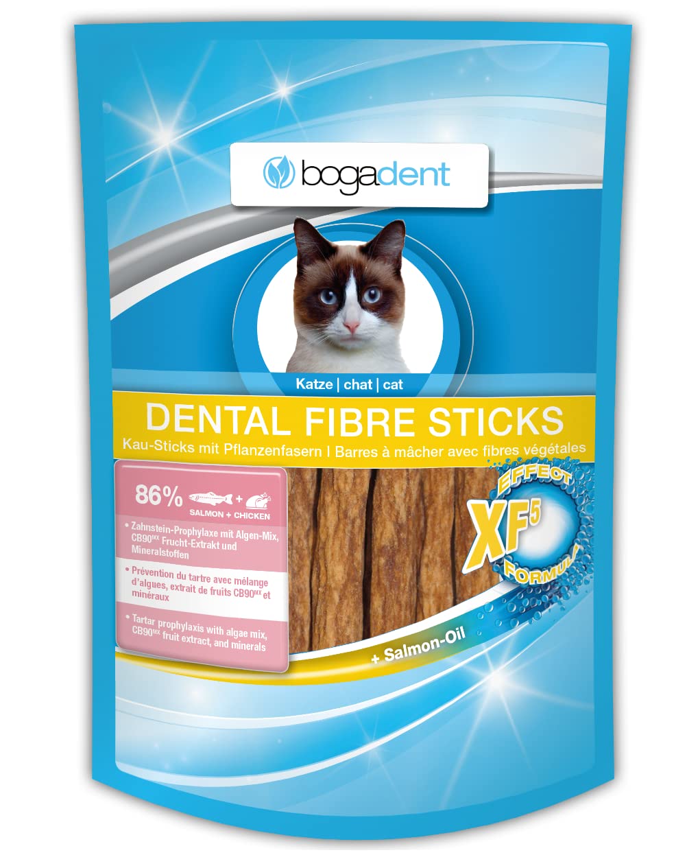 Bogadent Dental Fibre Sticks salmon cat, 50 g