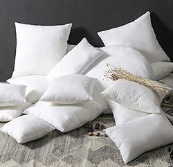 QUBA LINEN 18 x 18 Throw Pillow Insert - Pack of 2
