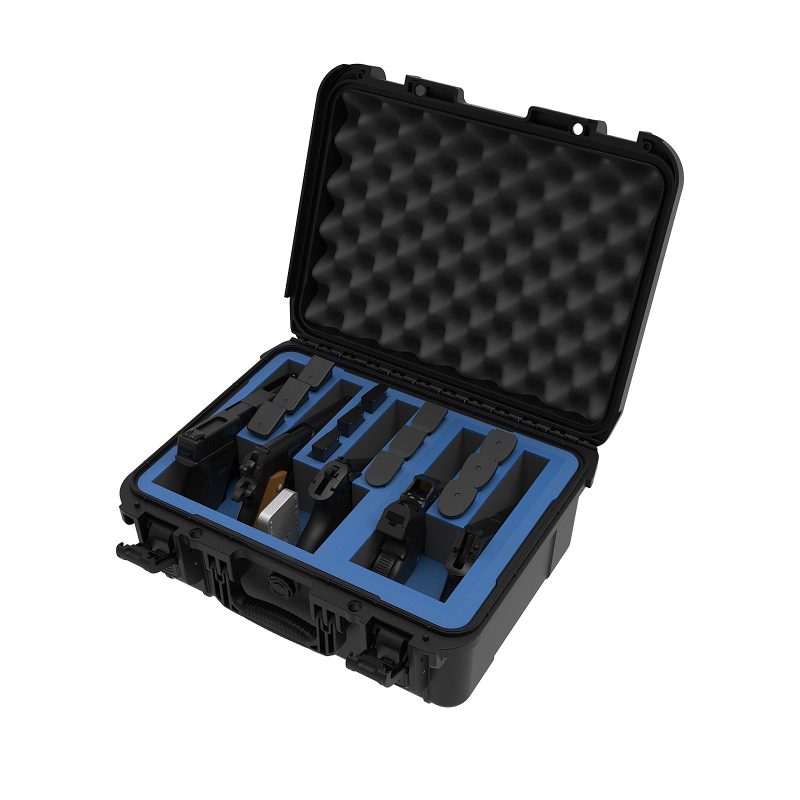 Photo 1 of Bulletvault  Case 5 Pistol & 12 Magazine Pre-Cut Shockproof Waterproof Hard Shell Handgun Cases with Desiccant, TSA Approved Travel Pistol Case
