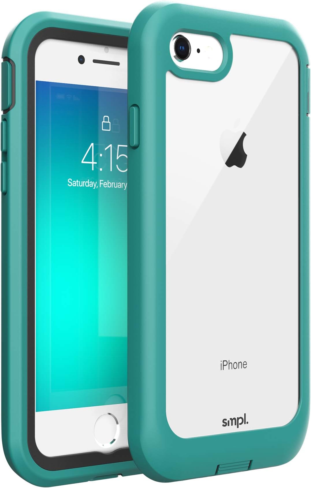 smpl iPhone 7/8/SE Drop Proof, Lightweight, Protective Wireless Charging Compatible iPhone Case - Teal (SP1240)