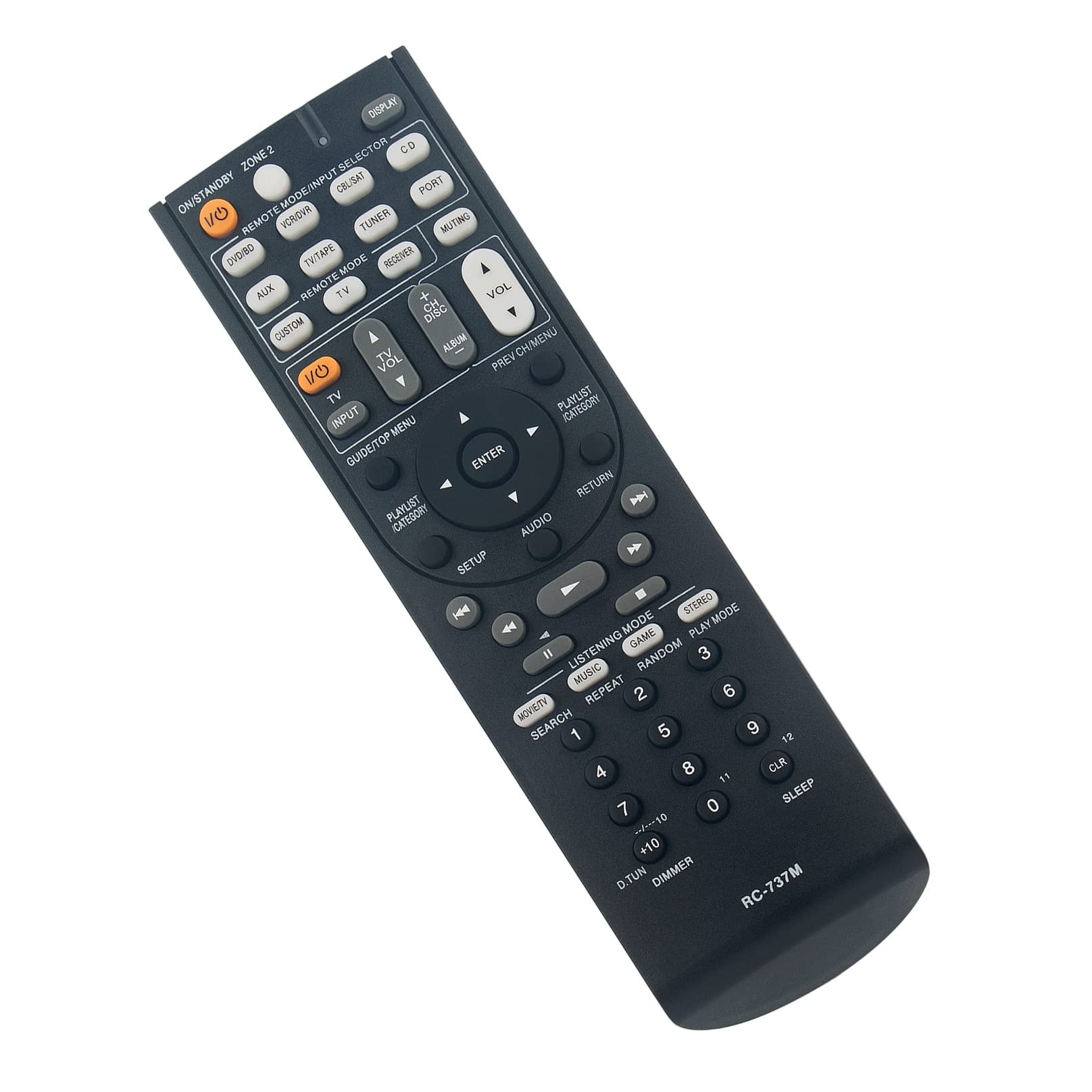 VINABTY RC-737M Replacement Remote Control Compatible with Onkyo AV Receiver RC737M remote control TXSR507 TX-SR507 TX-SR577 HTR67 TXSR577 RT24140737
