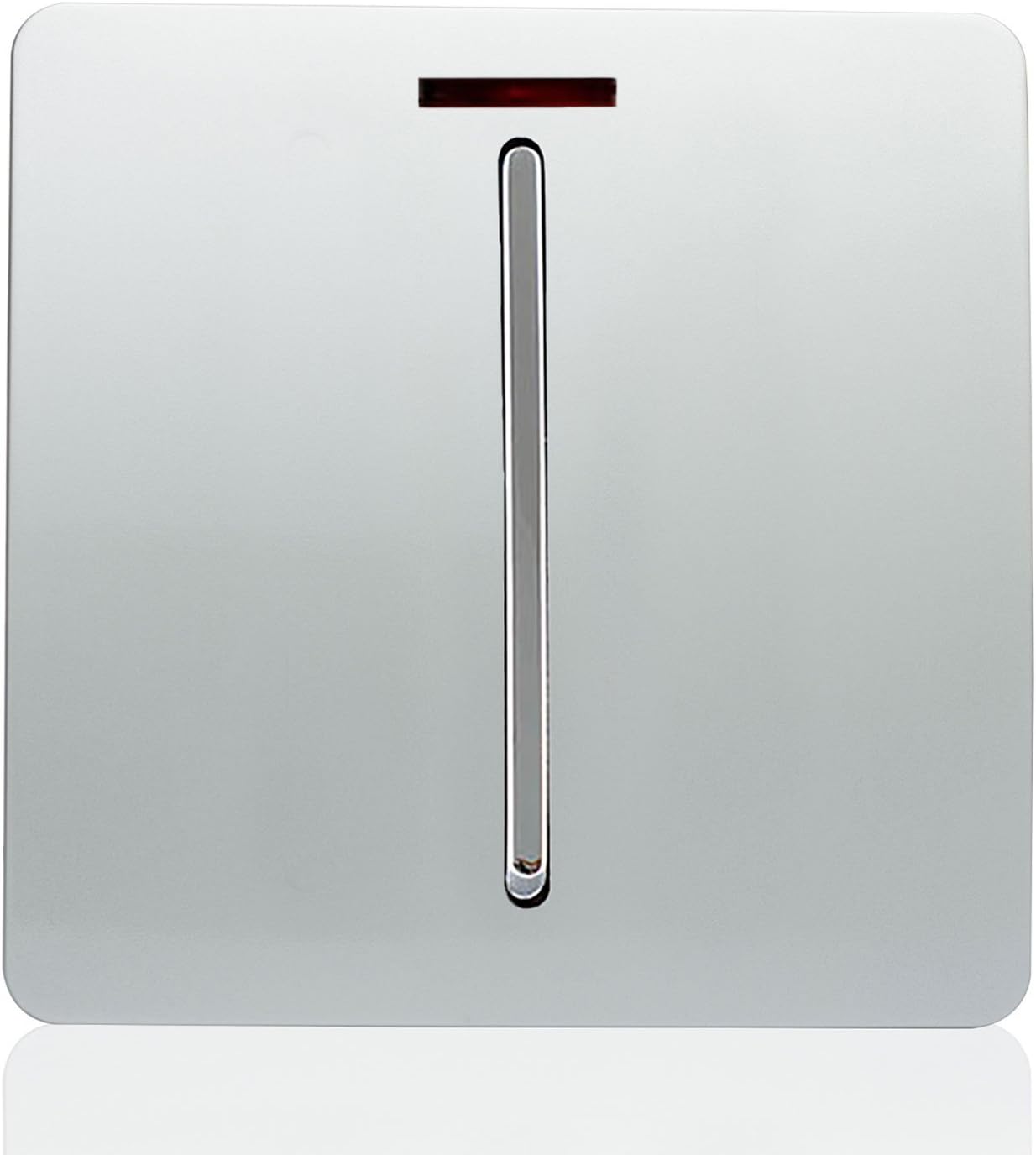 MODERN GLOSS SILVER & CHROME 20 AMP HEAVY DUTY SCREWLESS SWITCH
