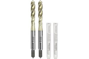 WEXWE Tools M6 x 1.0 AlSiTiN Coating Spiral Flute Thread Tap, Metric Machine Threading Tap High Speed Steel Cobalt(HSSCo), Ro