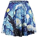 Happy Cool Women's Galaxy Printed Digital Casual Flared Skater Bust Skirt