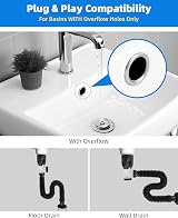 Hibbent Sink Waste Kit Universal Pop Up Chrome view 3
