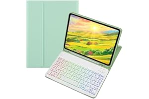 Colorful Backlit Keyboard Case for iPad Pro 13" (M4) Case with Magnetic Detachable Bluetooth RGB Backlight Keyboard Cute Cand