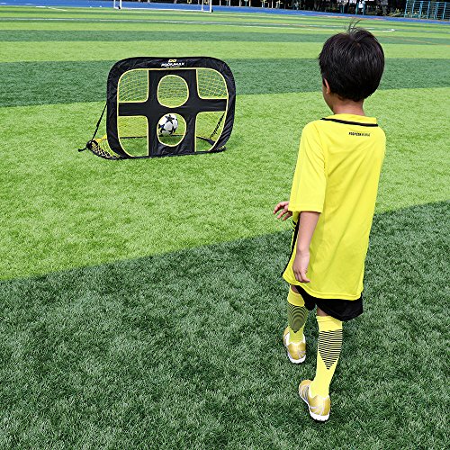 PodiuMax 2 in 1 Pop Up Kids Soccer Goal Indoor/Outdoor Soccer Target