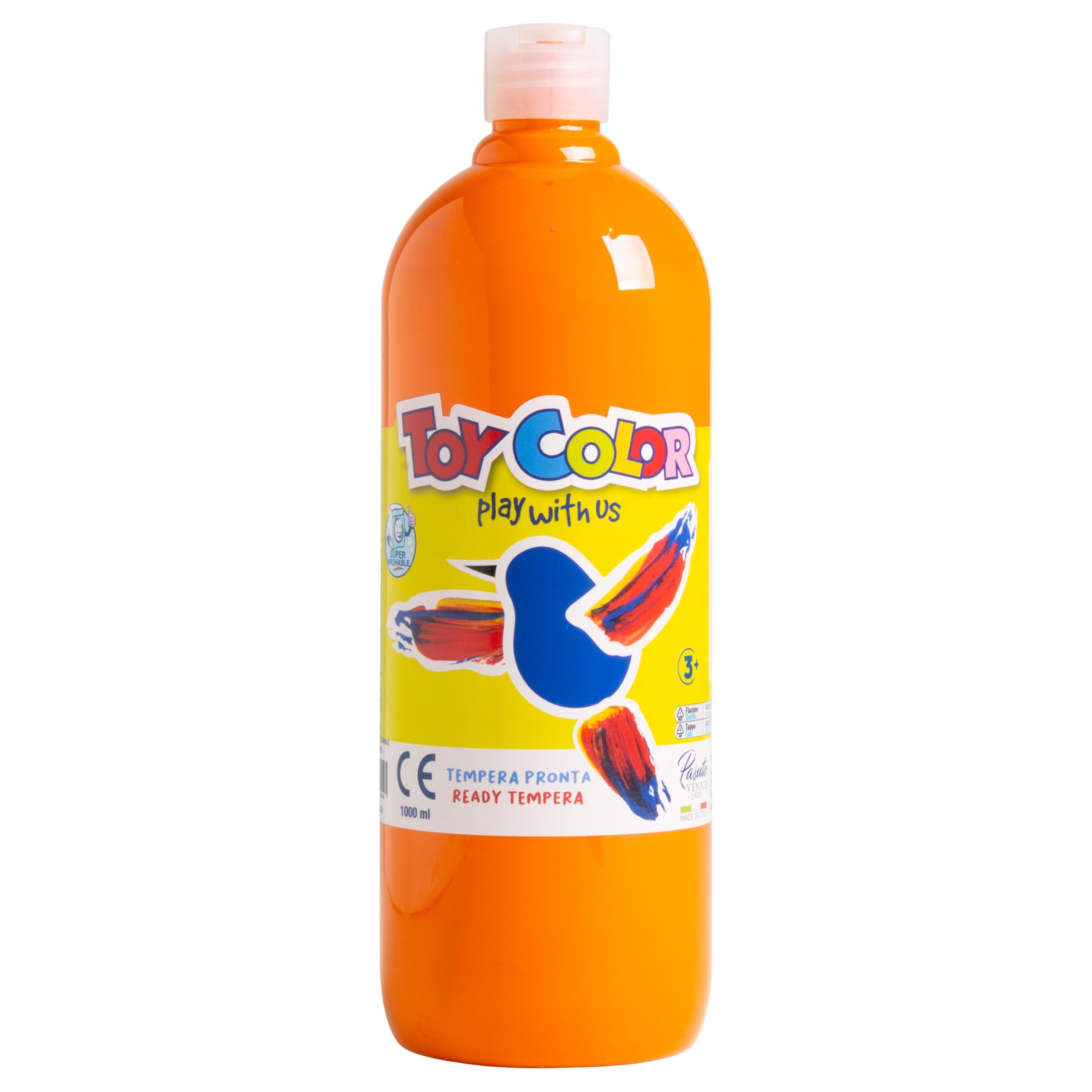 Toy Color Tempera Paint | Orange | 1000 ml | Washable Paints for Kids | Poster Paint