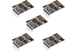 Aitrip 5pcs ESP8266 ESP-01 Serial Wireless Transceiver WiFi Module 1MB SPI Flash DC3.0-3.6V for Arduino (ESP-01)