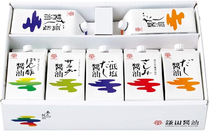 Amazon 鎌田醤油 五色醤油 7ヶ入 だし醤油 低塩だし醤油 サラダ醤油 ぽん酢醤油 さしみ醤油 鎌田醤油 しょうゆ 通販