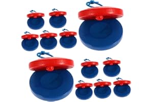 WHAMVOX 12pcs Wooden Finger Castanet Clappers for Kids Orff Percussion Musical Instruments Set, Children's Early Learning Rhy