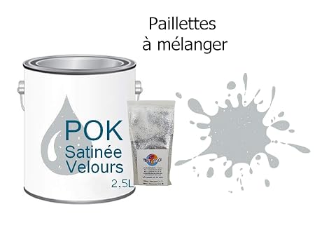 Peinture Pailletée Acrylique Pour Murs Satin Lessivable 25l