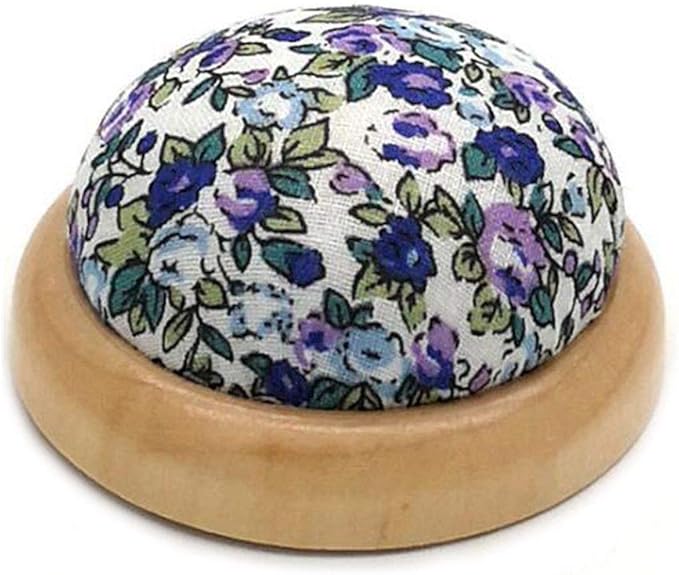 GAMESPFF Round Pin Cushion with Wooden Base and Printed