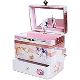 Enchantmints Curious Kittens Musical Jewelry Box Cat Spins to Ode to Joy 3 Pullout Drawers Treasure Storage