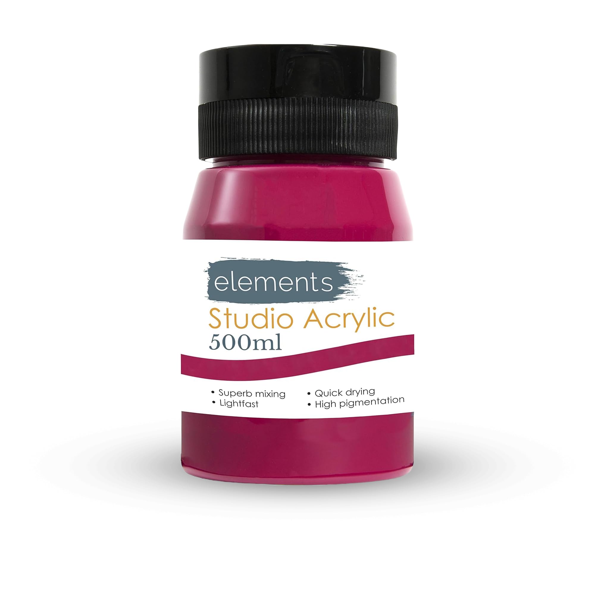 Hillsart Acrylic Paint 500ml Tub for Artists – Quick Drying, High Pigment, Vibrant Magenta Deep Hue – Professional Quality Burgundy Acrylic Paint for Canvas, Wood, Paper, Crafts & Art Projects – 500ml