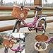 Bicycle Basket, Bike Basket Crate Hand-Woven, Cycling Bike Racks Bags Cloth, Front Handlebar Bicycle Lift Off Baskets with Cover, Fashion Durable Bicycle Basket for Adult Men Women Kids Girls Boythumb 4