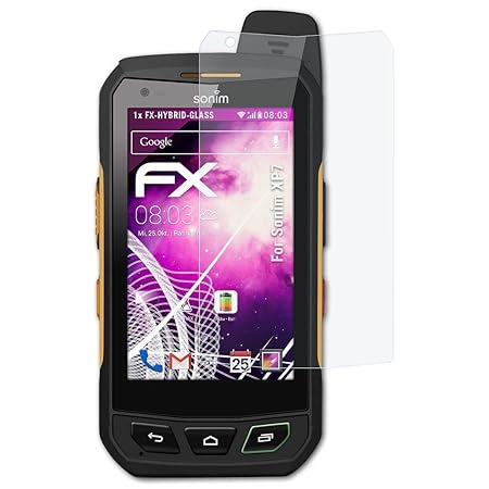 atFolix Glasfolie kompatibel mit Sonim XP7 Panzerfolie, 9H Hybrid-Glass FX Schutzpanzer Folie