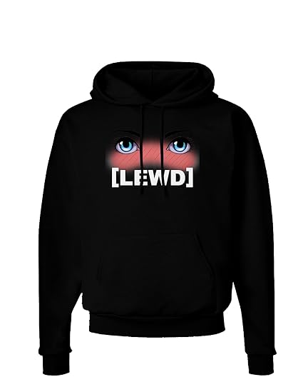 Amazon Com Tooloud Blushing Anime Eyes Lewd Dark Hoodie Sweatshirt