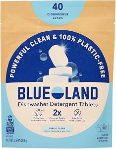 BlueLand Dishwasher Detergent Refill Tablets, 9.5 OZ