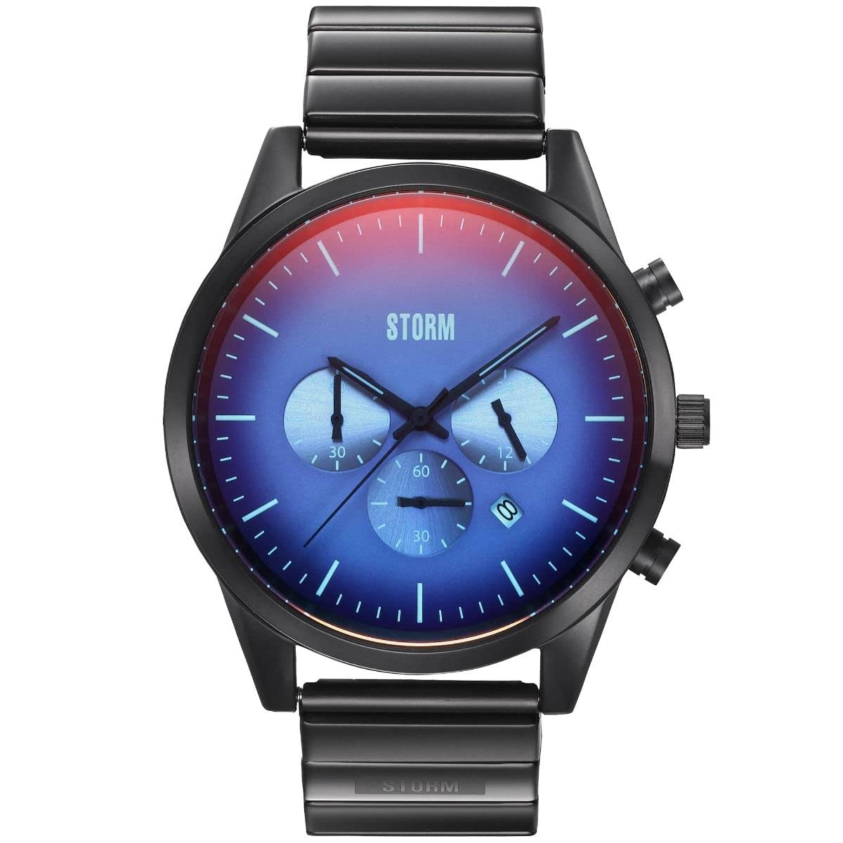 STORM Crusader Slate Blue Men's Chronograph Watch with Metal Strap, photochromic Glass, Date and Luminous Markers, and Water Resistant to 50m