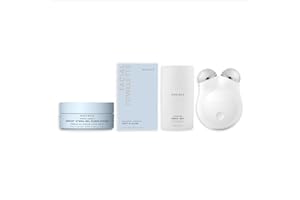 NuFACE MINI+ Microcurrent Facial Device Ultimate Uplift Holiday Kit - Brilliant White Face Sculpting & Contouring Device with