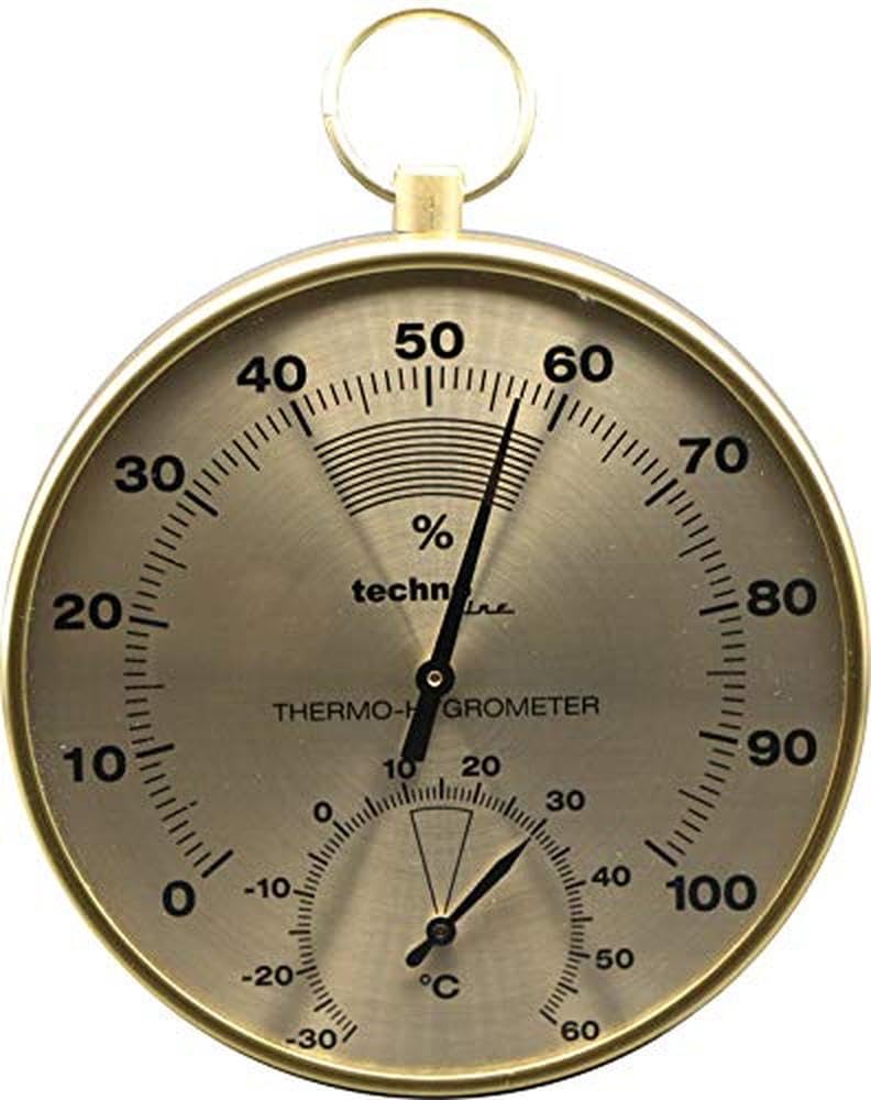 Technoline WA 3055 - elegant, analogue thermo-hygrometer in brass design
