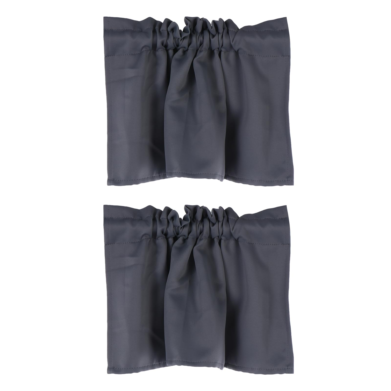 PATIKIL Short Tier Curtains, 29" W x 14" L Small Window Curtain, Waterproof Privacy Blackout Drapes for Bathroom Home Decor, 2 Panels, Gray