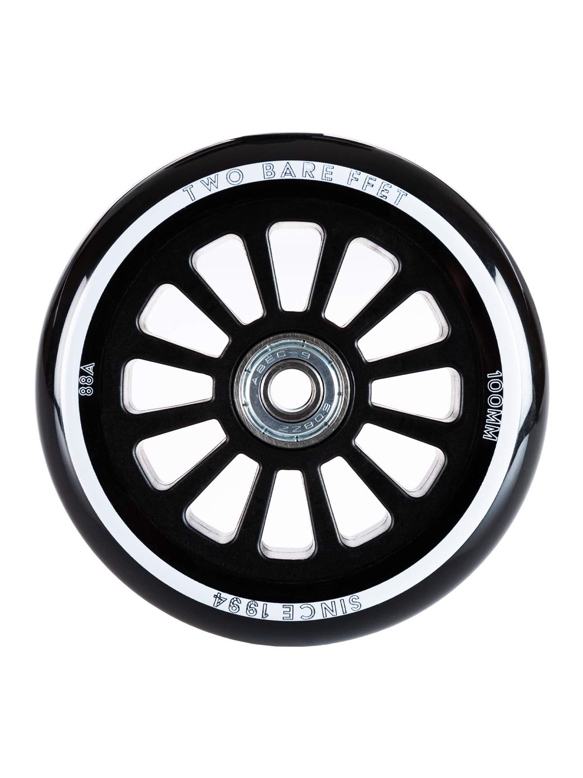 Two Bare Feet TBF Stunt Scooter Wheels - ABEC 9 Bearings Black (Single) — image 1