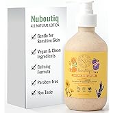 Organic Vegan Baby Lotion – Calendula & Lavender for Gentle Moisturizing Sleep-Time Moisture, Newborns & All Skin Types Eco-Friendly Biodegradable Bottle - 10.6 Fl Oz