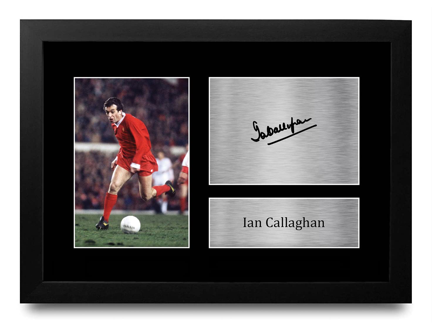 HWC Trading FR A4 Ian Callaghan Liverpool Gifts Printed Signed Autograph Picture for Football Fans and Supporters - A4 Framed