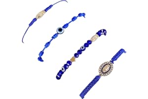 BOVEMEE Pink String Evil Eye 7 Knot Lucky Bracelets Mexican Braclets Red Braided Black Rope San Judas Bracelet Virgin Mary Amulet Gift for Women Men