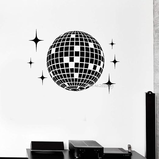 Dlyd 62x42 Cm Diseno Planeta Vinilo Apliques De Pared Disco Ball