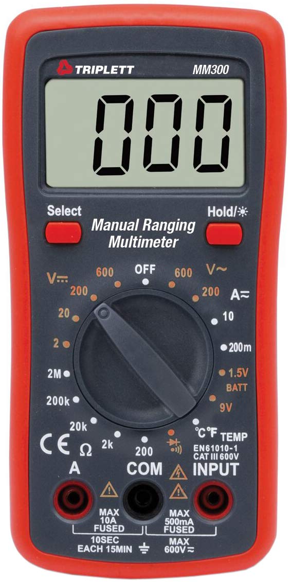 Triplett MM300 True RMS 2000 Count Manual Ranging