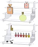 NiHome Clear Acrylic 4-Tier Cupcake Stand 2PCS