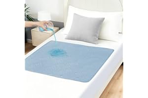 DUJUIKE Waterproof Incontinence Pads for Adults & Kids, Washable Absorbent Underpads, Waterproof Mattress Protector, Reusable