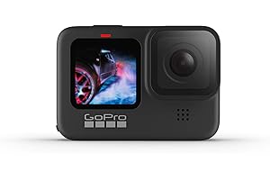 GoPro HERO9 Black - Waterproof Action Camera with Front LCD and Touch Rear Screens, 5K Ultra HD Video, 20MP Photos, 1080p Liv