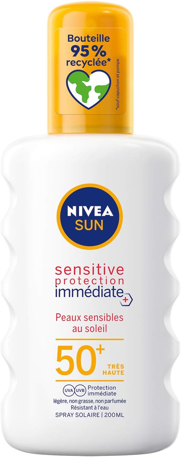 NIVEA SUN Sensitive Instant Protection Sun Spray SPF 50+ Aloe Vera 200ml