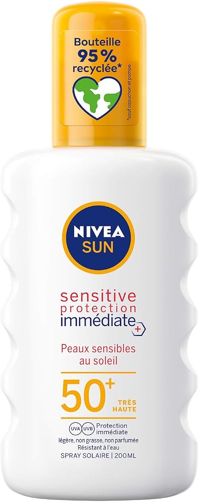 NIVEA SUN Sensitive Instant Protection Sun Spray SPF 50+ Aloe Vera 200ml