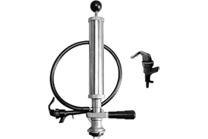 LUCKEG Beer Party Pump with Picnic Tap 8 inch US Sankey D System Beer Keg Tap with Lever Handle for American Beer Brewing Equ