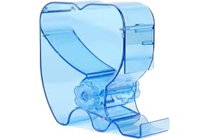 YUYTE Cotton Roll Dispenser, Cotton Roll Box, Blue ABS Plastic, Streamlined Design,