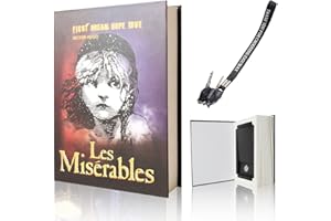 EIOUMAX Booksafe Diversion Secret Real Book Hidden Safe with Key Lock Real Paper Book Locking-Les Miserables