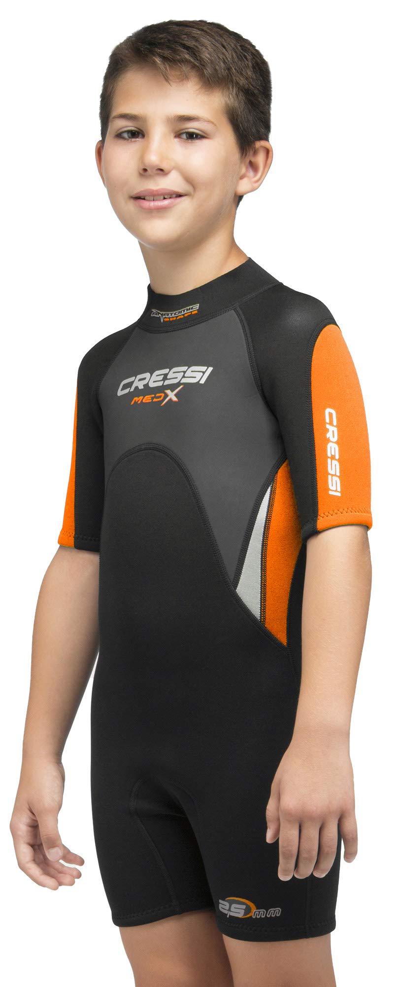 Cressi Med X Jr Wetsuit 2.5mm - Junior Shorty Wetsuit for Snorkelling and Diving in Temperate Waters