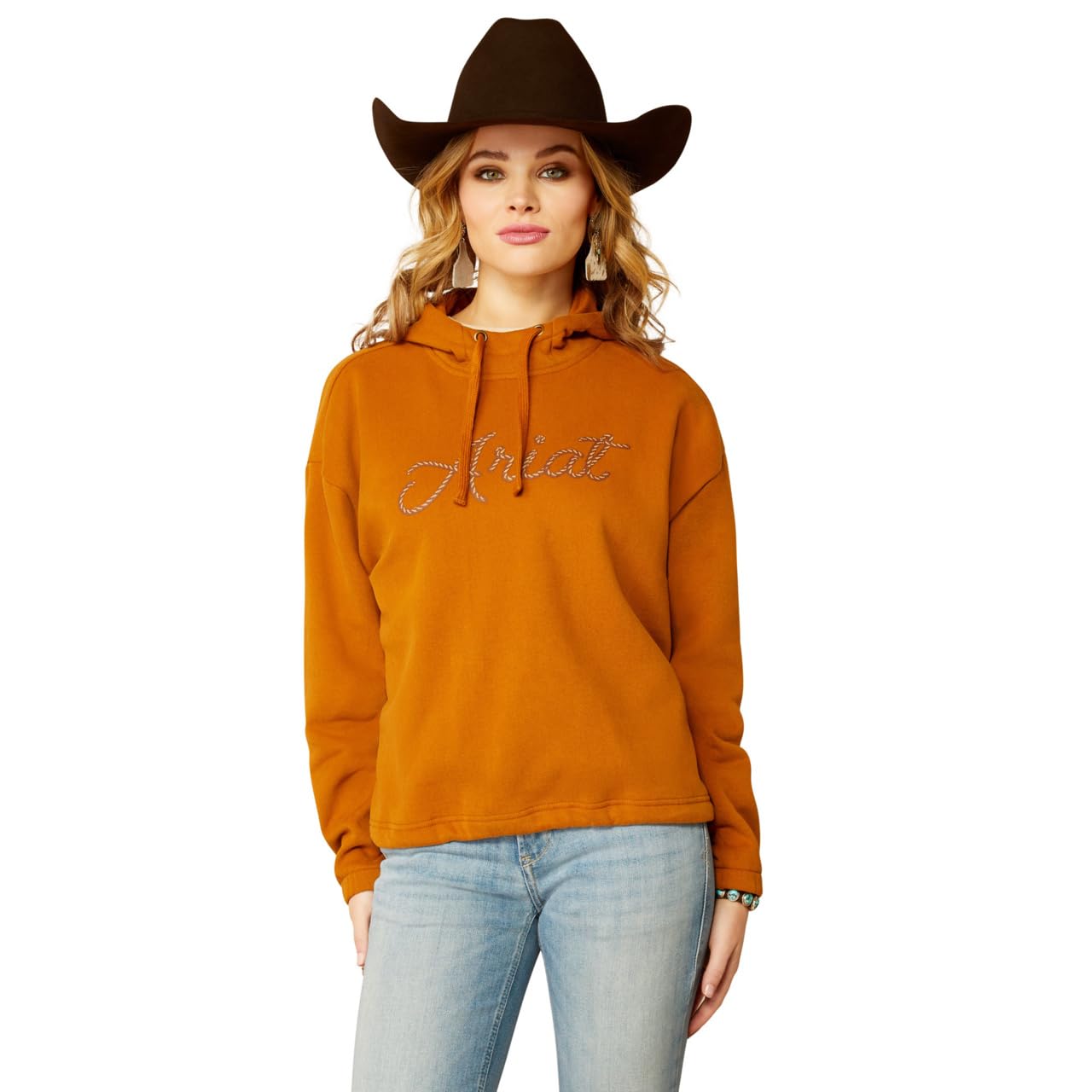 ARIAT Women's Essential Hoodie, Roasted Pecan, 1X Image