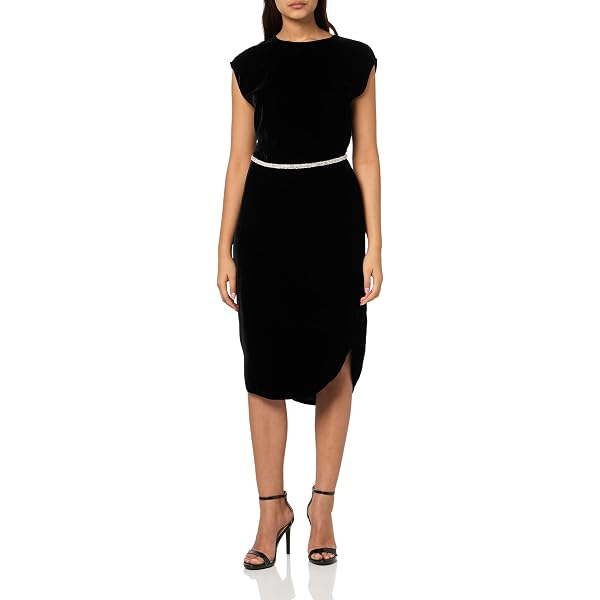 knee length dresses for ladies Black with Pink Lining Mini Dress