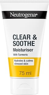 Neutrogena Clear & Soothe Turmeric Moisturizer, Oil Free 2.5 oz (Pack of 3)
