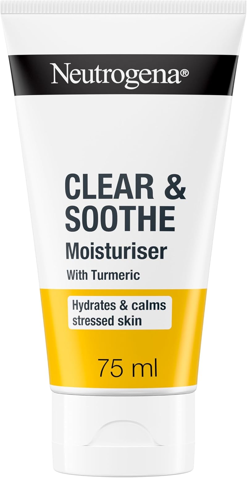 Neutrogena Clear & Soothe Turmeric Moisturizer, Oil Free 2.5 oz (Pack of 3)