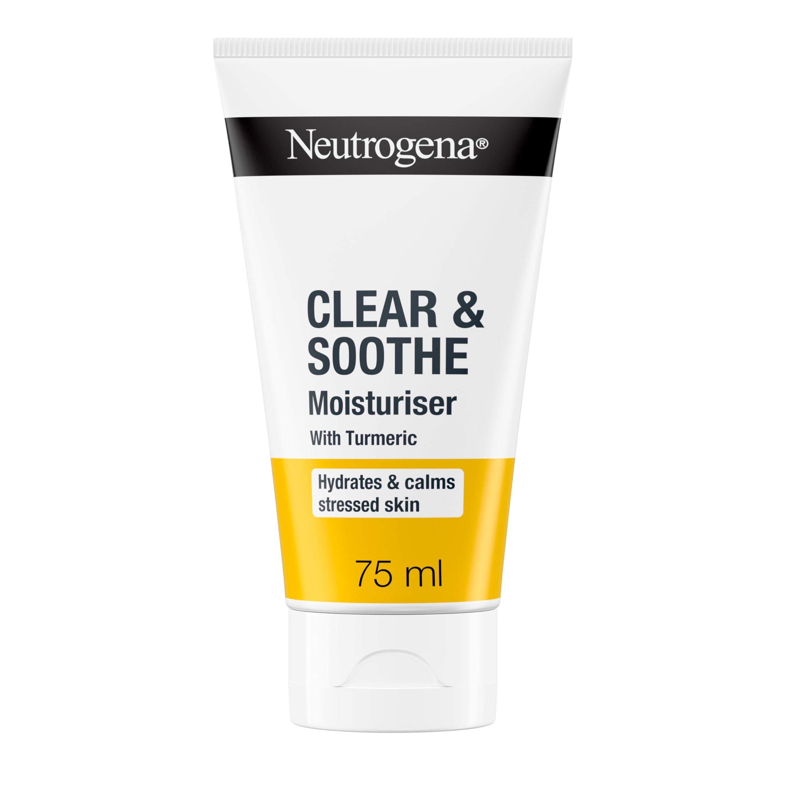 Neutrogena Clear & Soothe Hydrating Face Moisturiser with Turmeric (1x 75ml), Soothing and Balancing Moisturiser for Dry and Sensitive Skin, Face Care to Calm and Hydrate