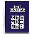 BookFactory Shift Handover Log Book Nurse Shift Hand Over Communications Logbook/Restaurant Change Manager Communication Notes Notebook - 100 Pages, 8.5'' x 11'' (LOG-100-7CW-PP(ShiftHandover)-BX)