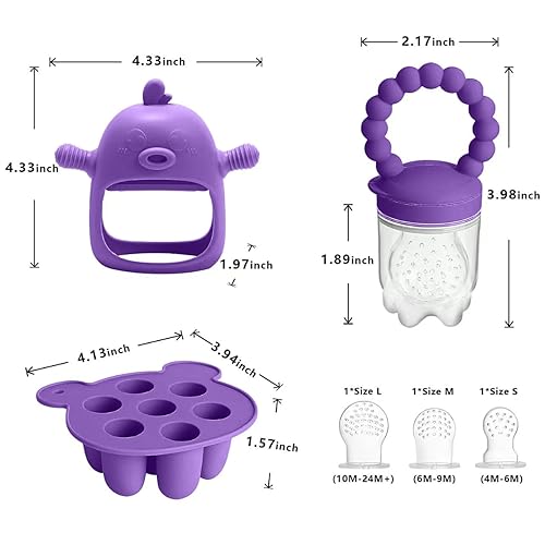 Baby Fruit Food Feeder Breastmilk Popsicle Molds for Teething Relief  Pack Feeding Sets Freezer Tray wi